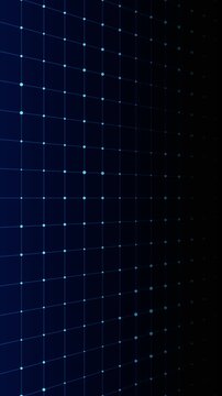 Blue Digital Grid Dots Scaling Flow Animation , Futuristic Technology Network Background for Science & Data Videos Stream,vertical social media motion design element