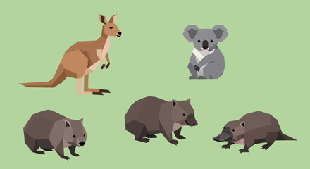 Australian animals group together. © hermas