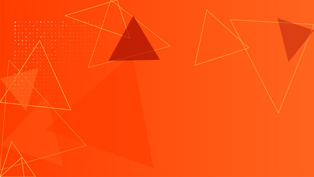 Geometric Triangle Pattern With Orange Gradient Background