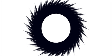 Obraz premium Abstract dark blue grunge brush stroke on white simple illustration of a single black brush stroke on a white background