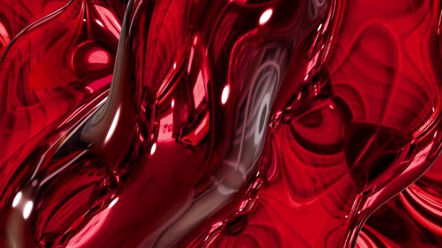 Purple liquid metal waving 3d animation, shiny chrome waves metal background, 4k seamless animation.
