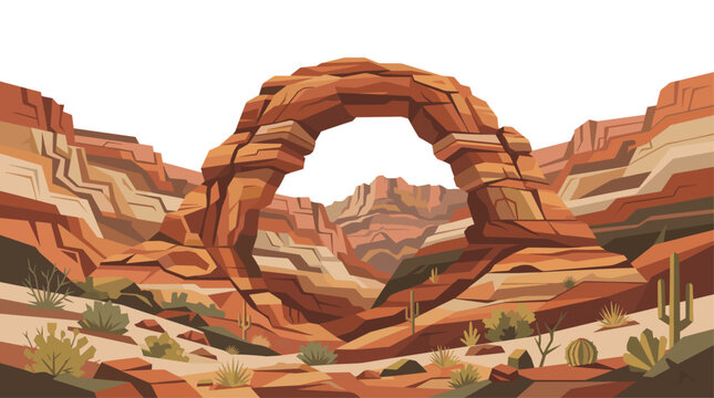 Mountain arch rock erosion SVG vector design