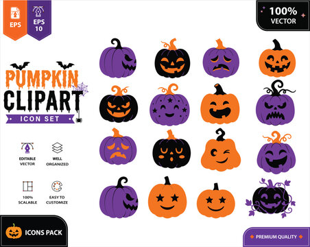 Pumpkin Lendscape Icon set Templete