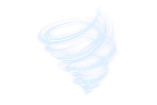 Cool Wind Swirl PNG with Bright Blue Motion Effect, Transparent Isolated Background for Climate Graphics and Premium Artwork.
