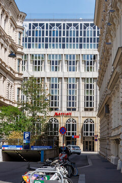 The Vienna Marriott Hotel building in Vienna, Austria.