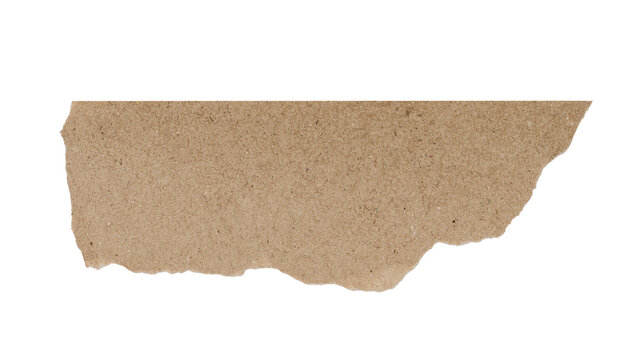 brown vintage torn note paper, A piece of torn edges paper ripped png element
