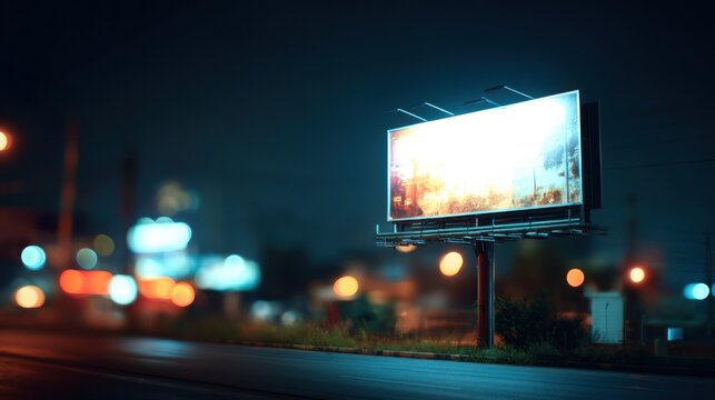 Billboard night city