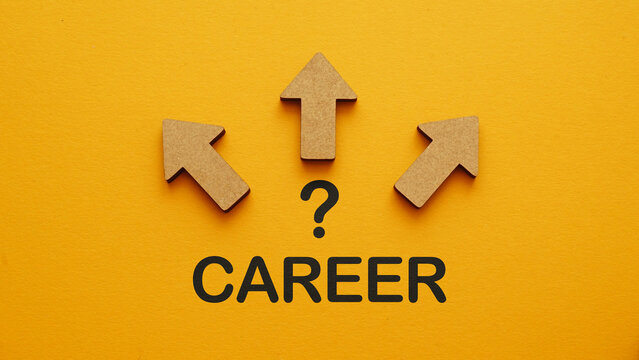 Career Choice and Professional Development Concept with Multiple Direction Arrows Symbolizing Career Planning Job Opportunities Decision Making Employment Growth and Future Success