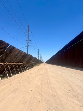 Border fence road near Calexico