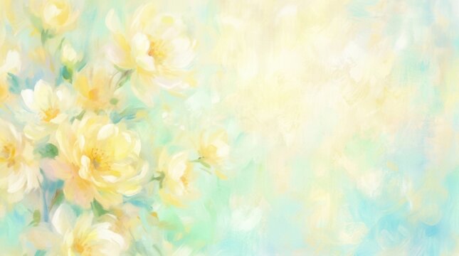Artistic impressionist background showcasing a classic floral design space.