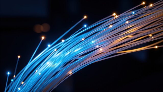 Fiber Optic Cable Abstract Background High Speed Data Transmission