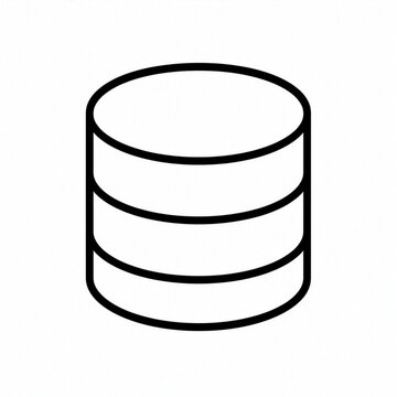 Database stack line icon vector illustration for data storage, server, and big data technology concept