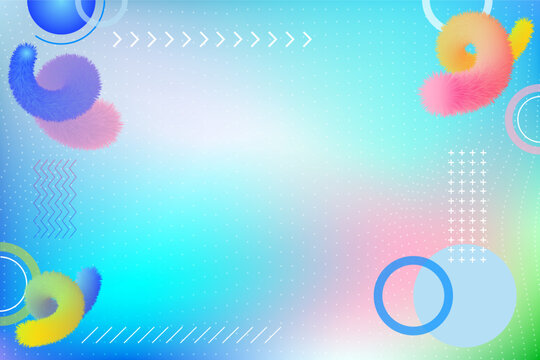 Abstract colorful background with soft gradient and geometric shapes creating modern and vibrant design with playful feel