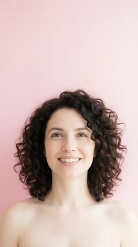 Smiling Woman Portrait Natural Beauty and Healthy Lifestyle