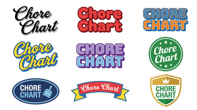 A collection of vibrant chore chart designs aimed at children, encouraging responsibility and making task management visually appealing and enjoyable.