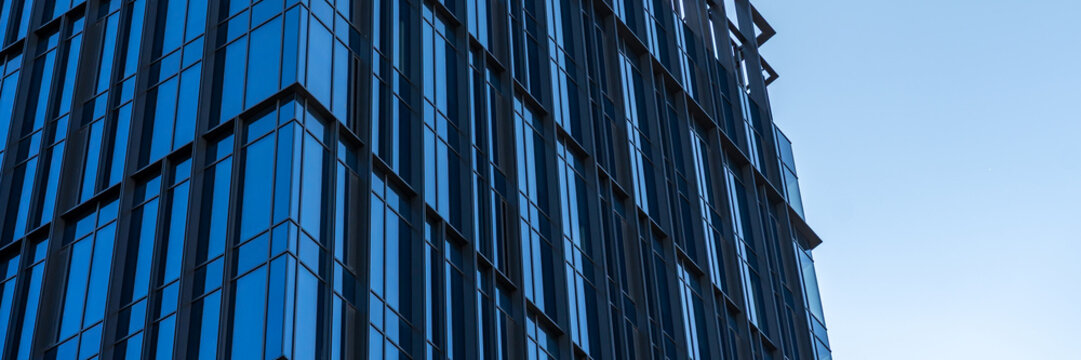 Glass Skyscraper Facade Modern Office Building Corporate Architecture Background