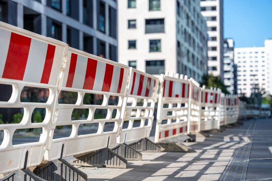 Construction Barrier Roadworks Urban Safety Traffic Control Street Infrastructure