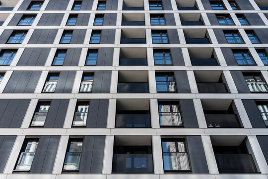 Apartment Building Facade Balconies Residential Architecture Urban Housing Pattern