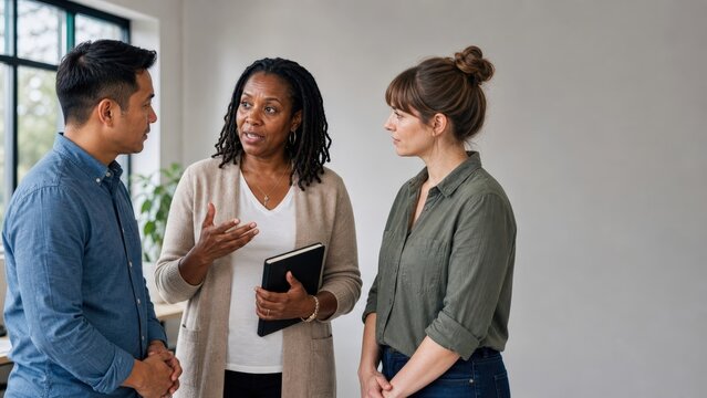 Peer Support Specialist Exactly Three Colleagues Brief Community Greek