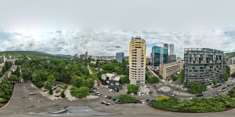Tbilisi, Georgia - July 20 2026: 360 degree aerial VR panorama of Vake Park and Chavchavadze Avenue skyline in Tbilisi © Microscope