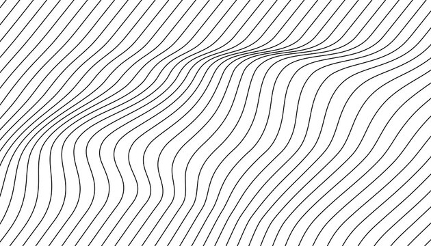 Wavy distorted lines creating optical illusion on transparent checkered background abstract pattern.