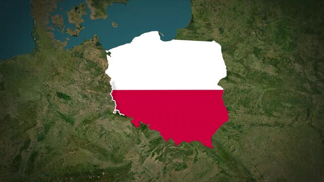 Poland Flag Map Animation, Poland Location Map, Europe Country Map