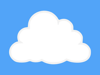 Fototapeta premium Puffy White Cloud Sky Icon Graphic Illustration