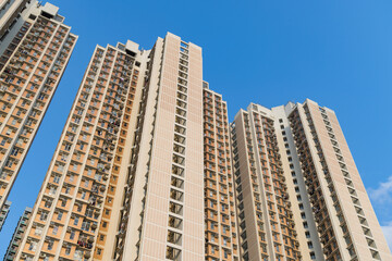 Fototapeta premium Urban residential housing in hong kong
