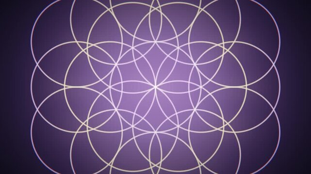 Sacred Geometry a Looping Symmetric Geometry Background Animation for Elegant Video Projects