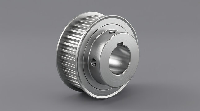 Industrial Timing Pulley Isolated On Transparent Background