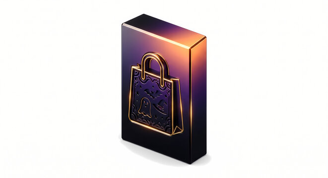 3D Isometric Monolithic Engraved Bag Pillar, Vertical Pillar Column with Bag Engraving