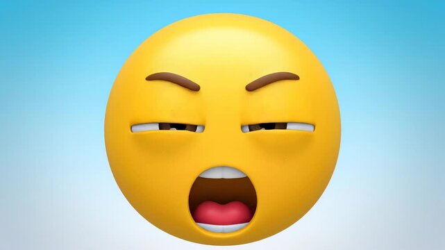 Emoji cycles close-up through multiple moods, anger response, frustration shift, emotional range, social feedback, chat reaction, app rating signal, sentiment tracking, and audience mood data.