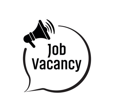 job vacancy sign on white background