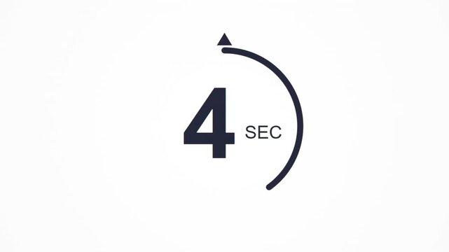 Minimalist timer countdown vector illustration with circular progress bar