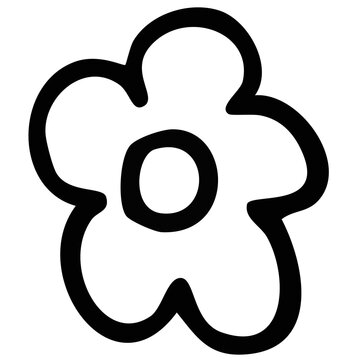 Hand drawn flower cartoon outline for kid colouring book, floral, sticker, nature, garden, spring, summer vibes, plants, tree, blossom, blooming, home backyard, picnic, park, outdoors, home, house