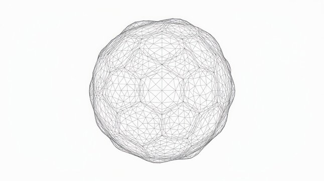 Abstract geometric sphere wireframe digital art illustration