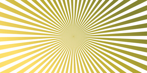 Fototapeta premium Radiating golden sunburst pattern, a dynamic graphic resource with radial lines expanding from the center, creating an effect of light and energy.