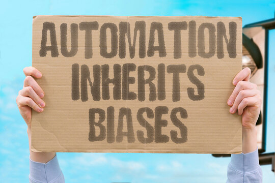 "Automation inherits biases" Systems mirror the prejudices of their creators. TRAFFIC. PRIORITY. BIAS. DATA. DELAY.