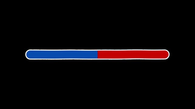 red and blue loading