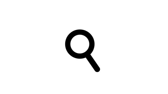 Modern Search Magnifying Glass Icon Minimal Find Symbol for Mobile Applications, Web Navigation and User Interface Design