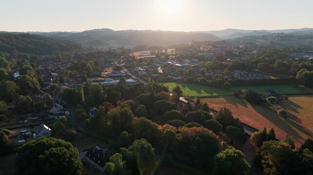 lever de soleil en drone en Corr&egrave;ze