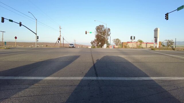 Southern California Rural City Taft 33 South 11 Front View Driving Plates USA