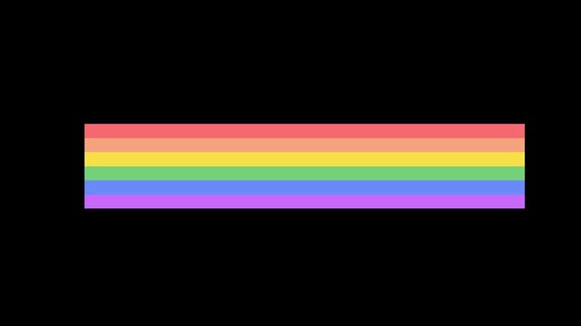 Pixelated Rainbow Pride Flag Animation Horizontal Stripes Motion Graphics Background for LGBTQ Event and Pride Month