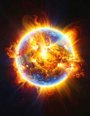 Fiery cosmic star