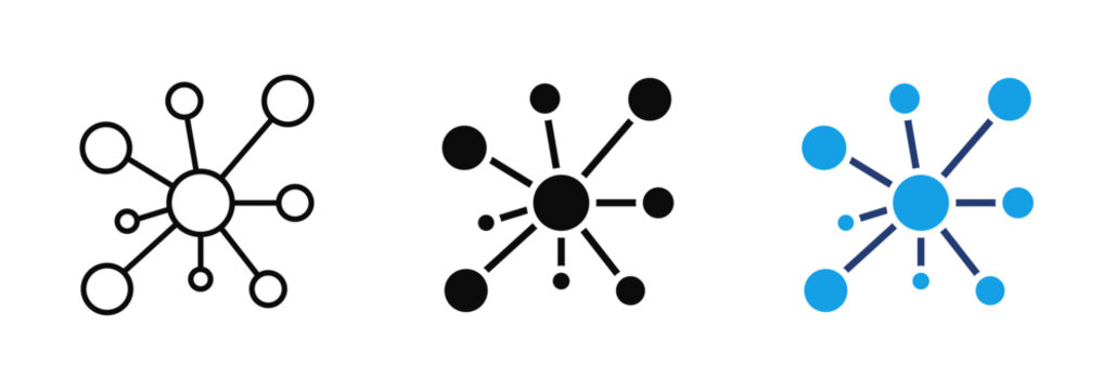 Network Connection Icon, Communication Hub, Business Network, Connectivity, Data Sharing, Digital Communication, Technology, Editable Vector