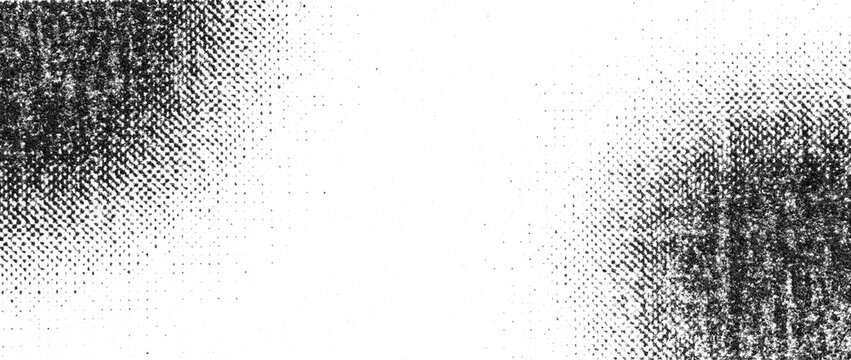 Dark printed halftone patches frame a wide transparent central area.