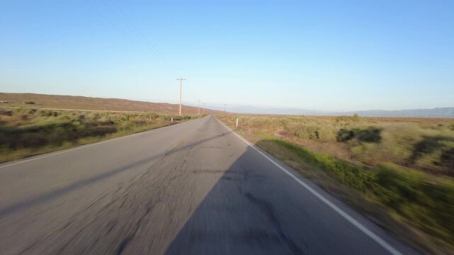 Southern California Rural City Taft 33 South 13 Front View Driving Plates USA