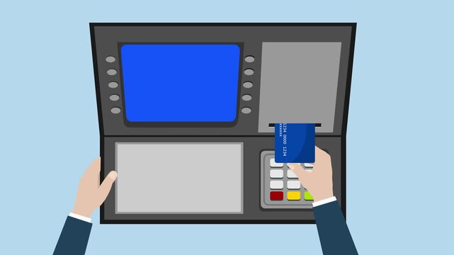 Cash Deposit at an CDM Animation Video 4K suitable for your project needs