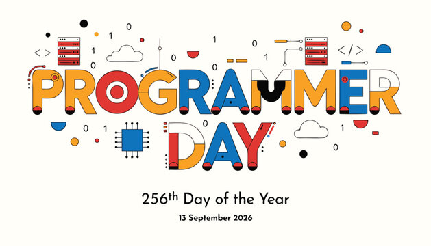 Programmer day 256th day of the year celebration banner