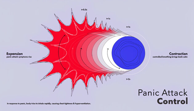 Infographic of Panic Attack Expansion and Contraction Phases